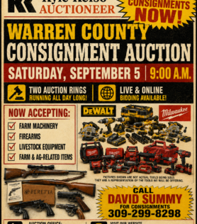 Warren County Consignment Auction – Roseville IL